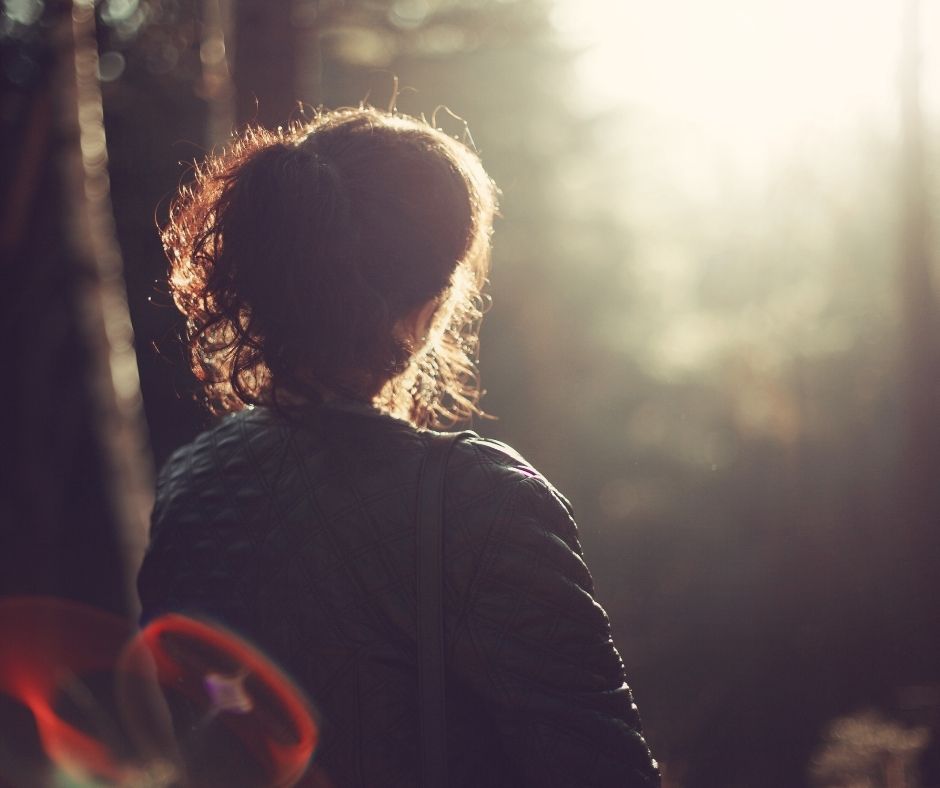 Woman meditating in nature