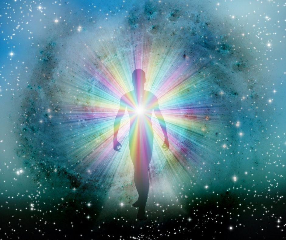 man with a bright aura